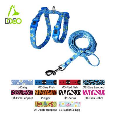 DOCO® LOCO Cat Harness + Leash Combo - Printed Pattern