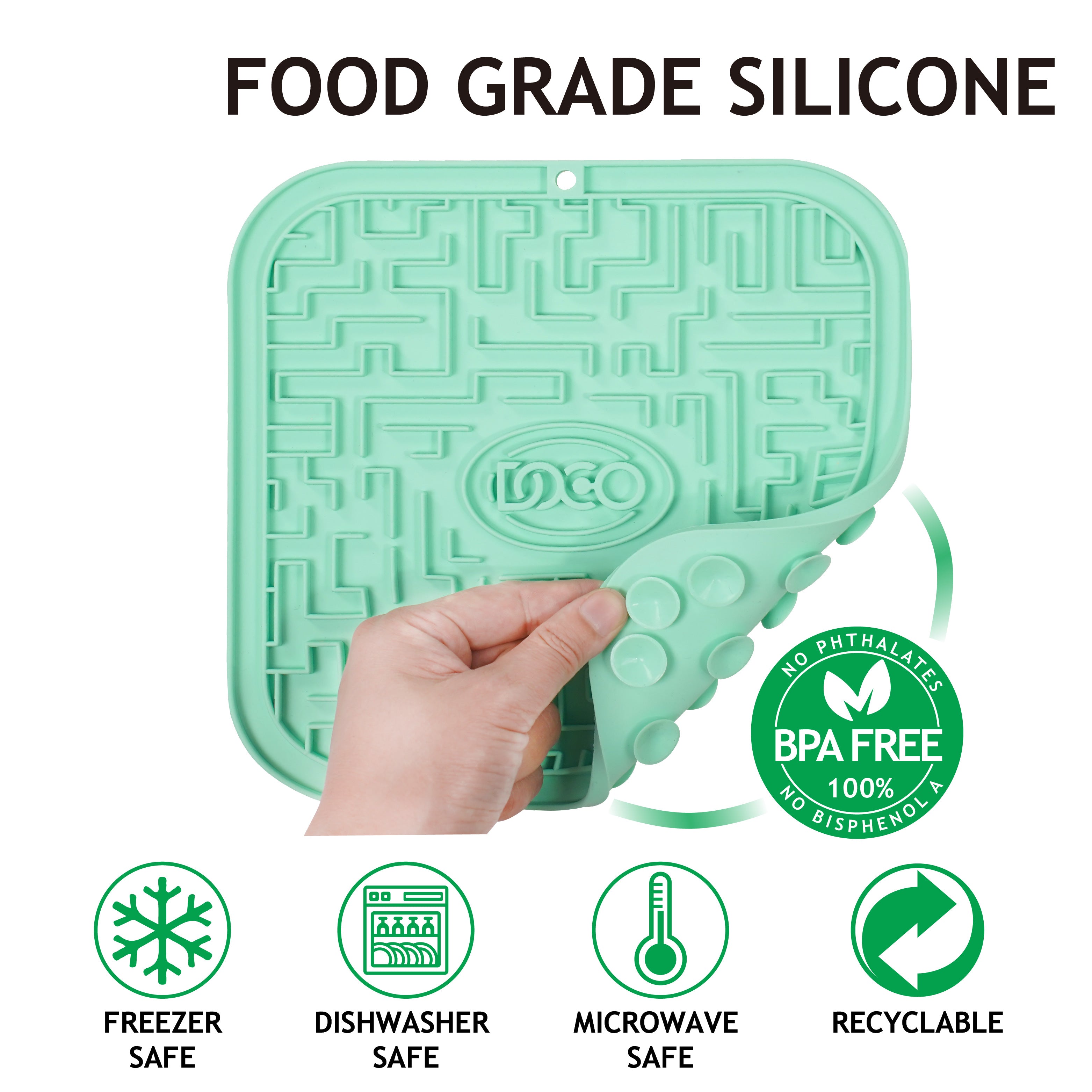 Slow Feeder Silicone Licking Mat – Calming Anxiety Relief & Oral H ...
