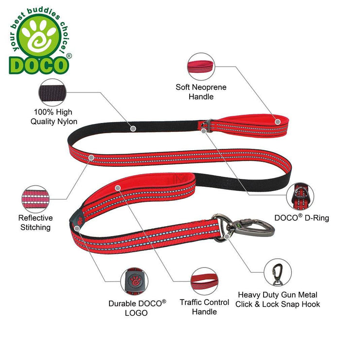 DOCO® 5ft Reflective Rope Dog Leash w/ Click & Lock Snap (3/8 Width x –  www.docopet.com